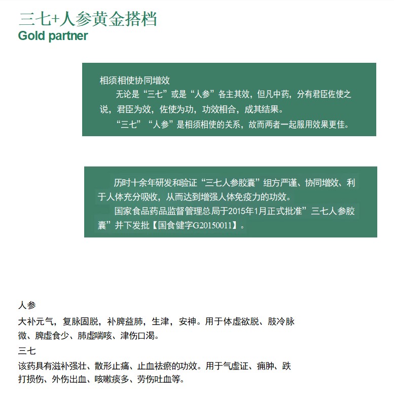 三七+人参黄金搭档